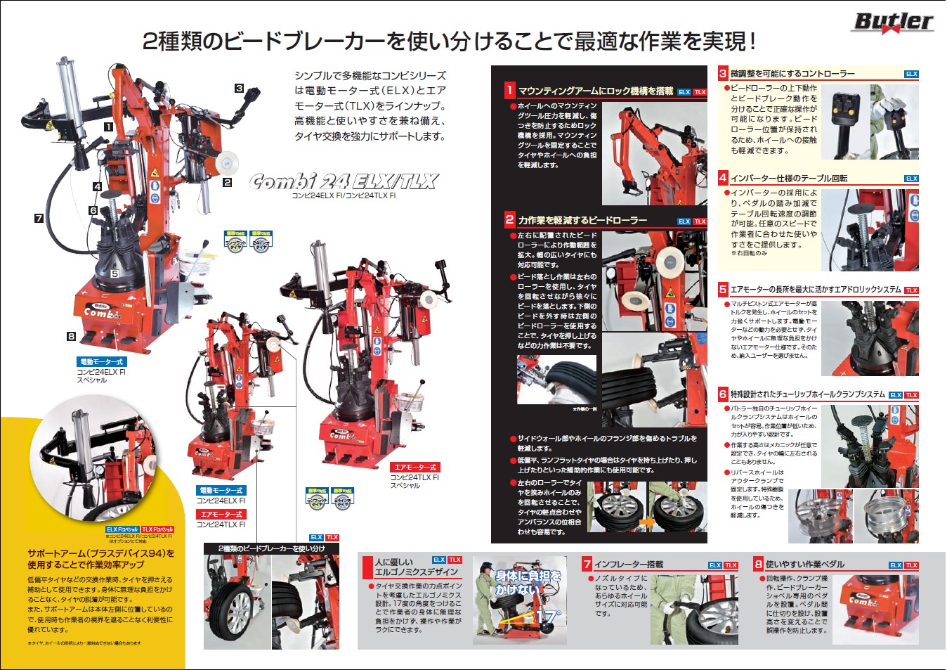 Butler】バトラー タイヤチェンジャー コンビ24 ELXシリーズ COMBI.24ELX FIスペシャル | 工具の通販 FINE PIECE  デリバリー｜自動車の整備機器・用品・システムがネットでお得に仕入れできる業者向け卸売サイト｜エーミング・スキャンツールからアライメントテスターまで